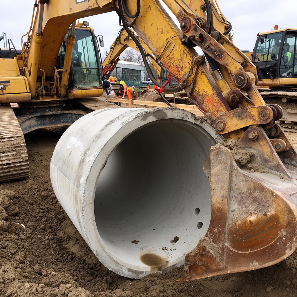 Installed culvert with gravel approach