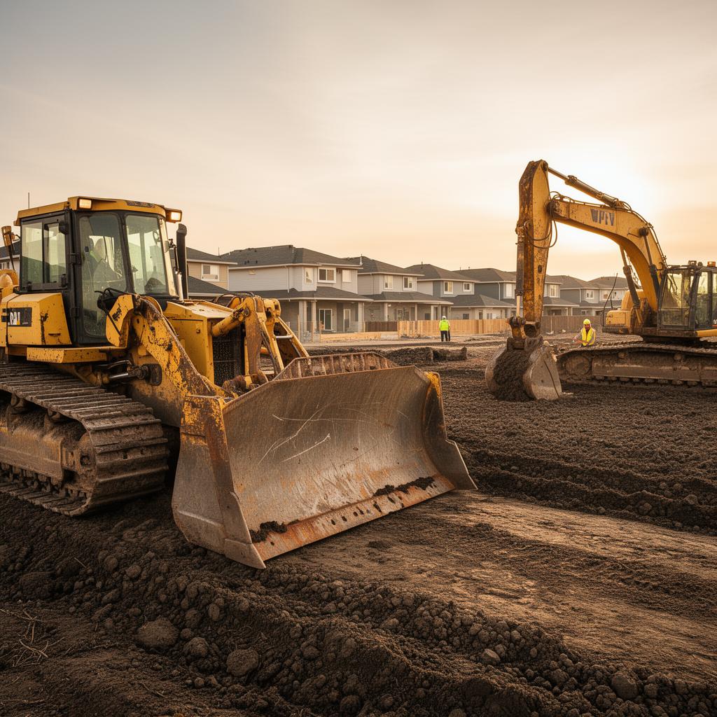 Graded site pad ready for construction