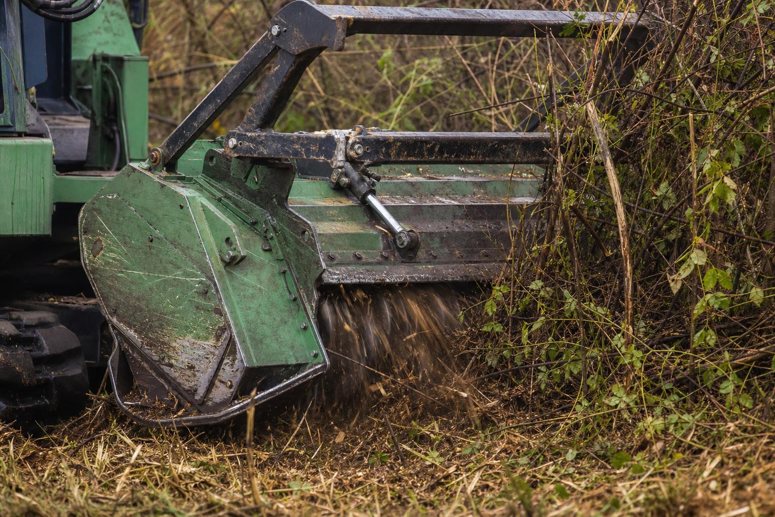Mulcher grinding standing brush